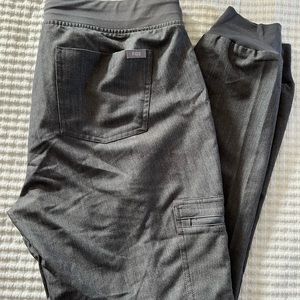 FIGS gray jogger drawstring pants